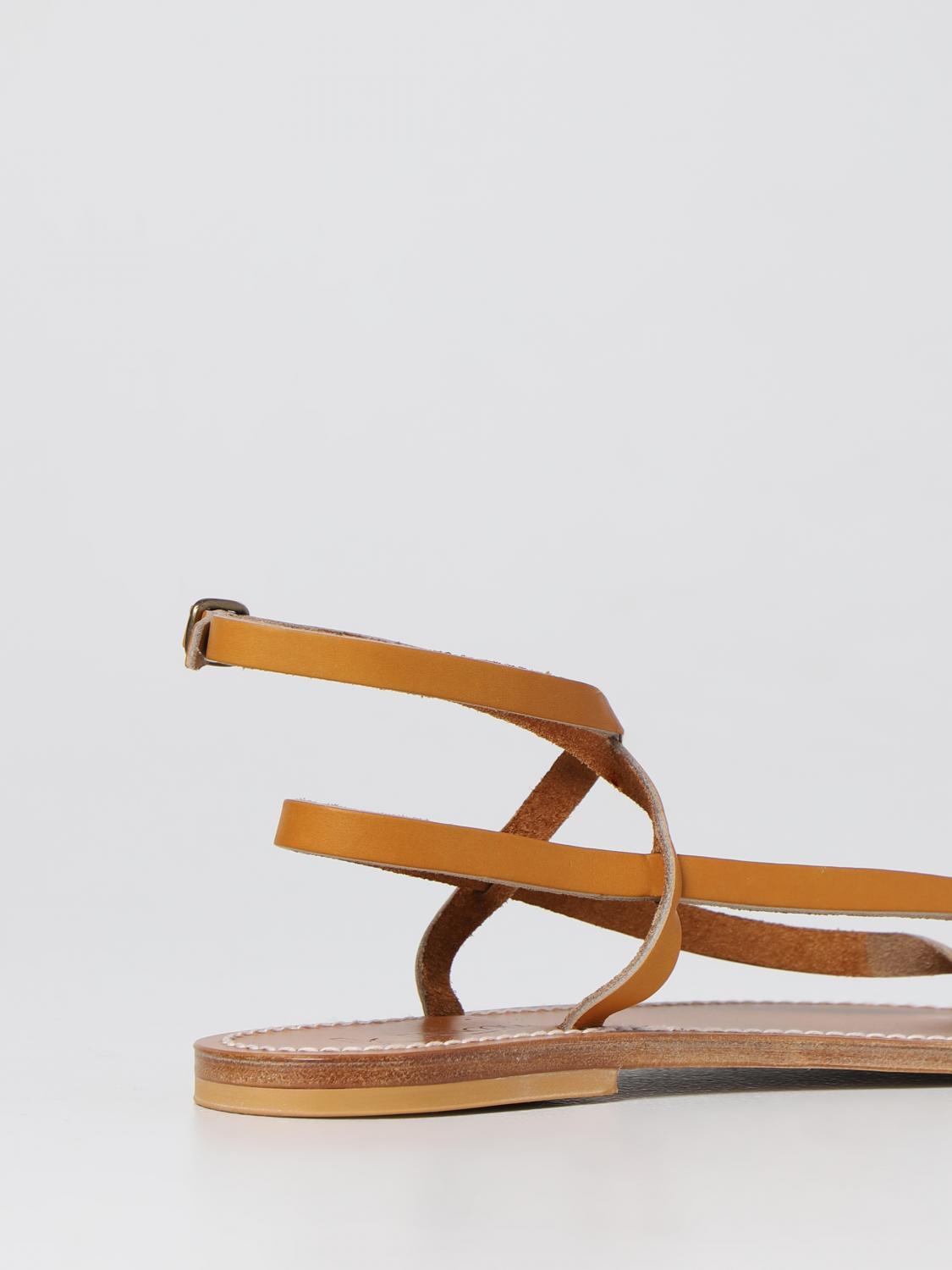 K JACQUES Delta Leather Sandal Natural K Jacques Flat Sandals 