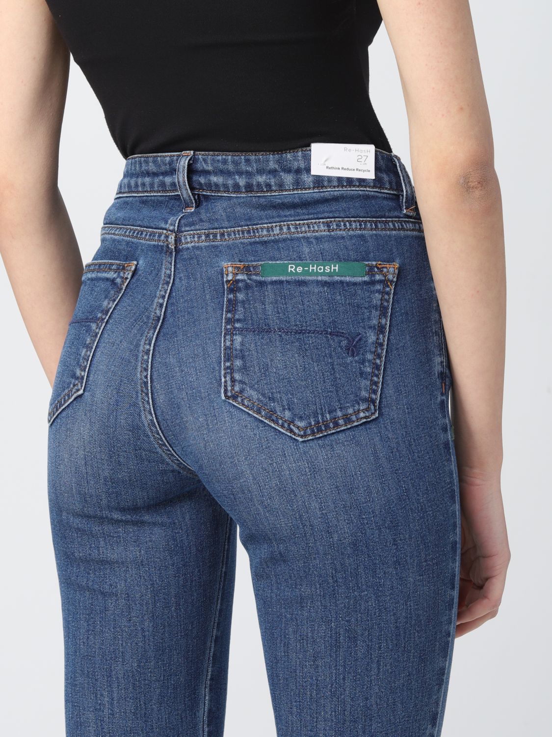 Jeans Re-Hash: Jeans cropped Re-hash in denim washed blue 3