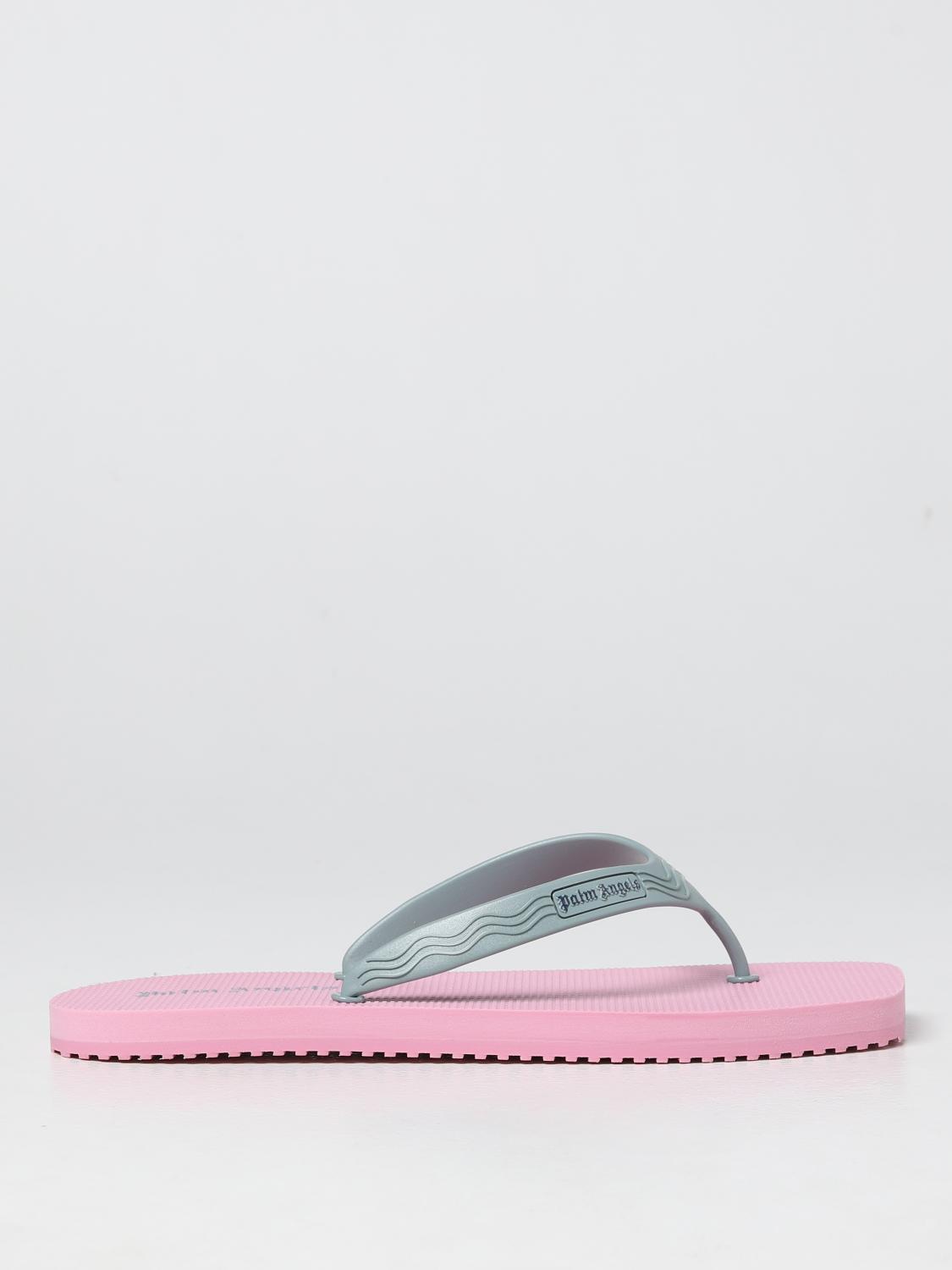PALM ANGELS: Sandalo in gomma - Azzurro | Sandali Bassi Palm Angels  PWIC005S22MAT00 GIGLIO.COM