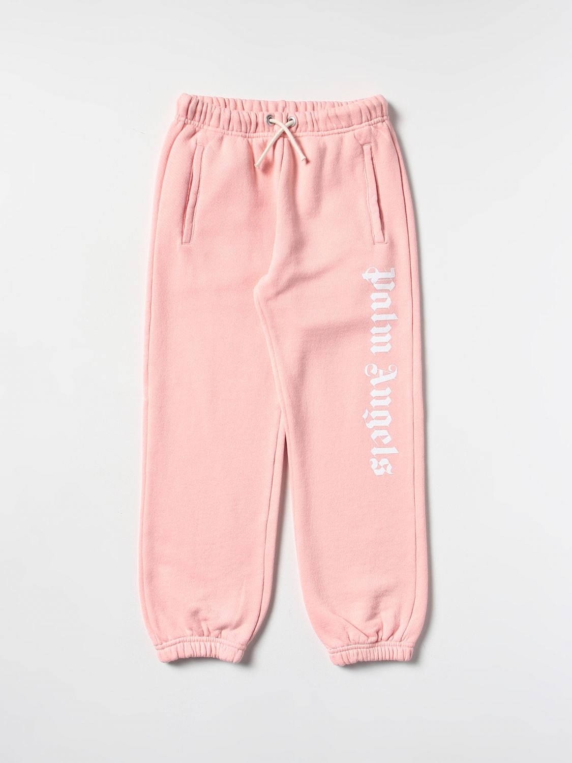 Palm Angels Kids' Cotton Jogger Trousers In Pink