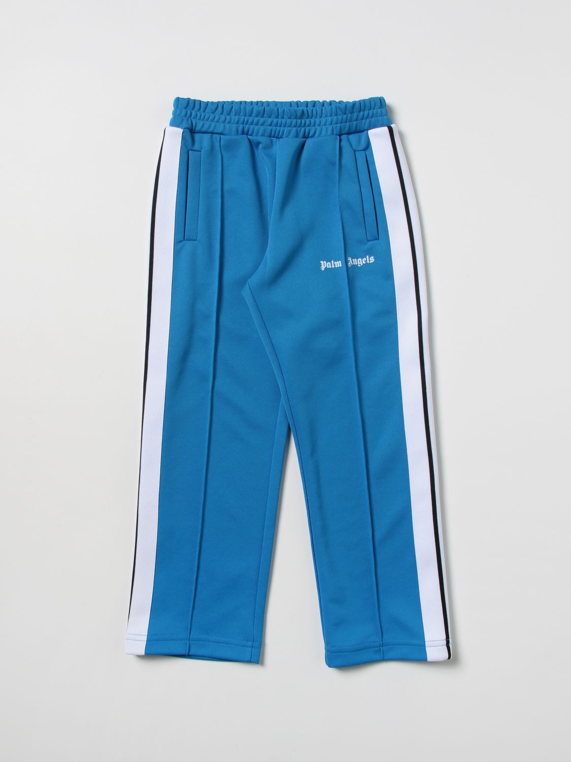 Palm Angels Trousers  Kids In Gnawed Blue