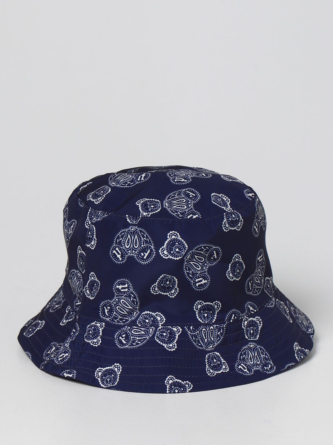 PALM ANGELS: bucket hat with print - Yellow | Palm Angels hat ...