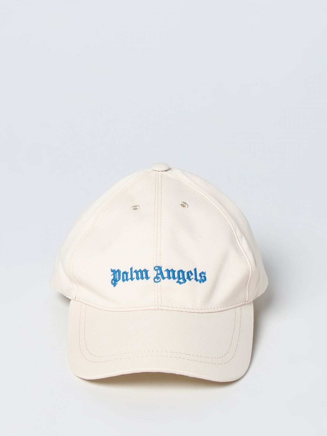 PALM ANGELS: Cotton baseball cap - White | Palm Angels hat ...