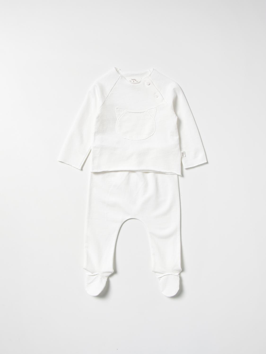 TEDDY & MINOU jumpsuit for baby White Teddy & Minou jumpsuit
