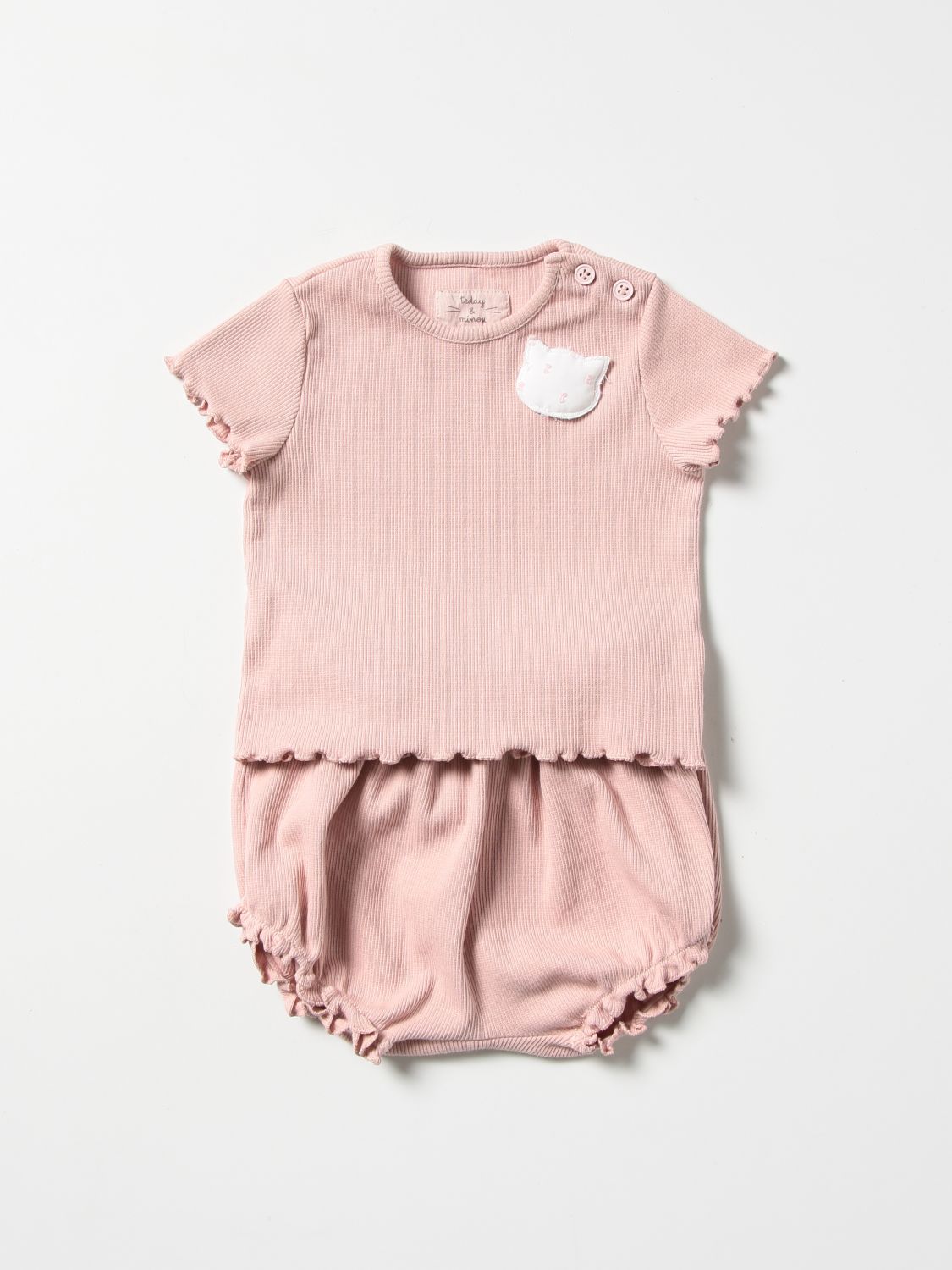 Teddy & Minou Pink Suit Baby Girl | ModeSens