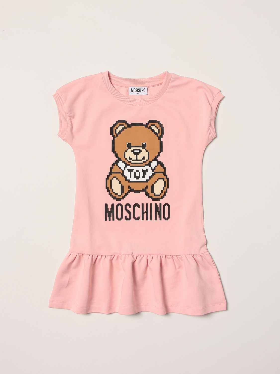 Abito Moschino Kid: Abito Moschino Kid in cotone con Teddy Bear rosa 1