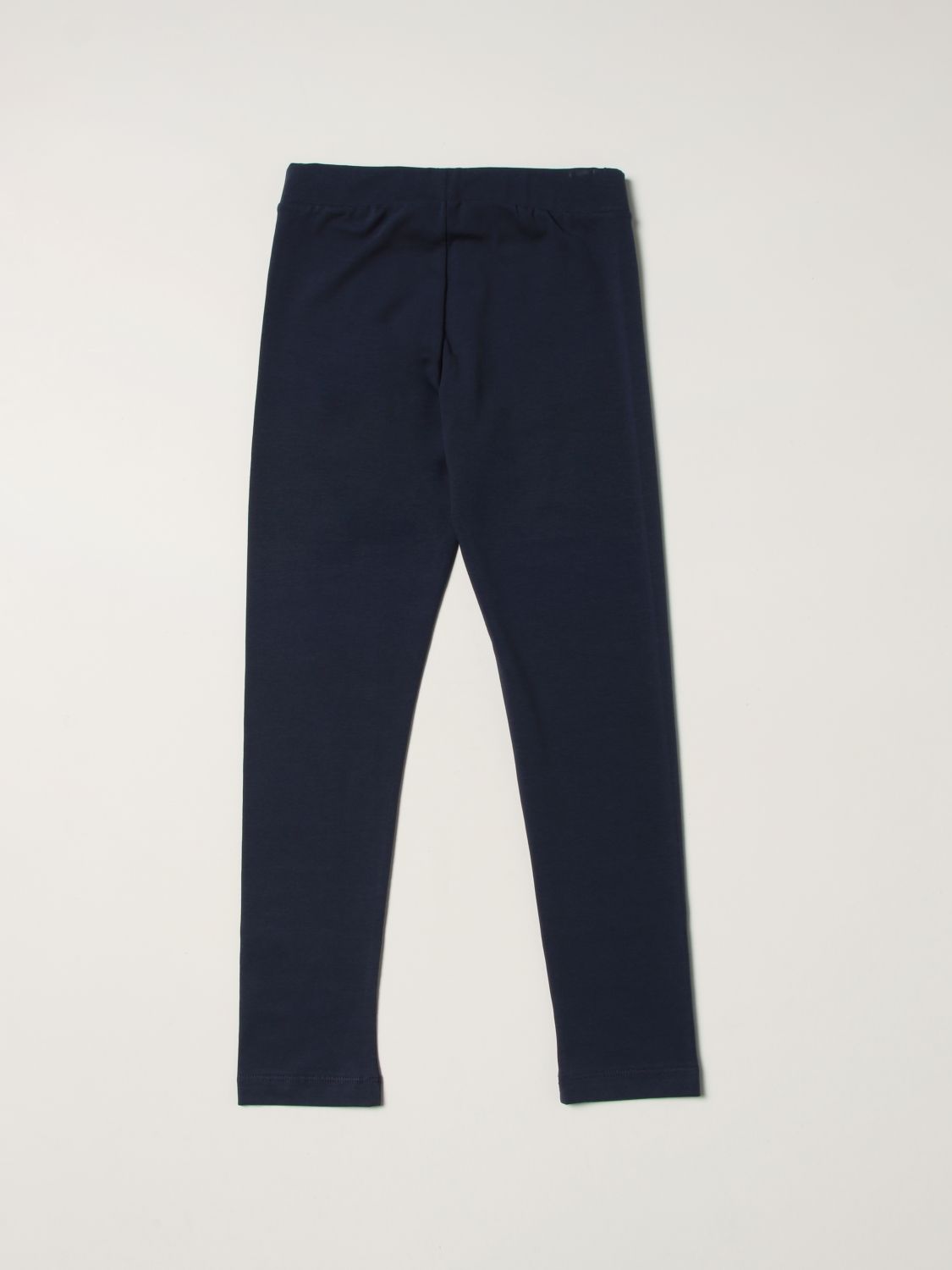 Pants Moschino Kid: Moschino Kid cotton leggings with logo blue 2