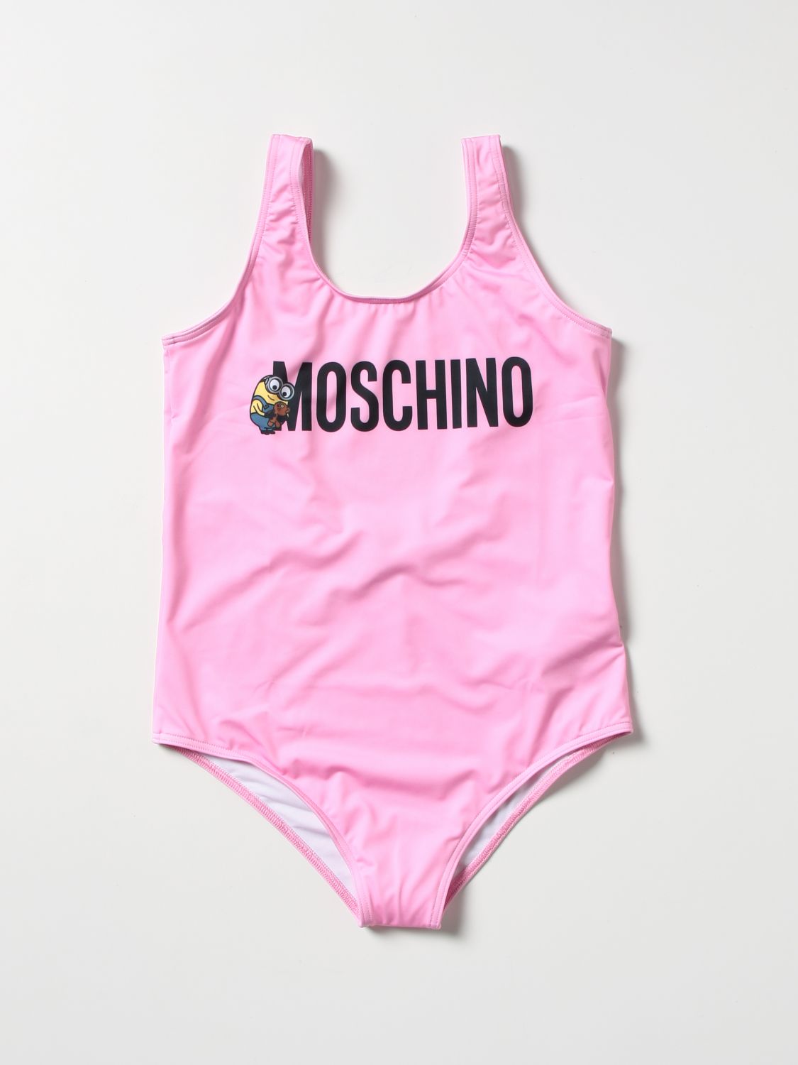 Moschino Kid Kids' One-piece Swimsuit With Logo In Pink | ModeSens