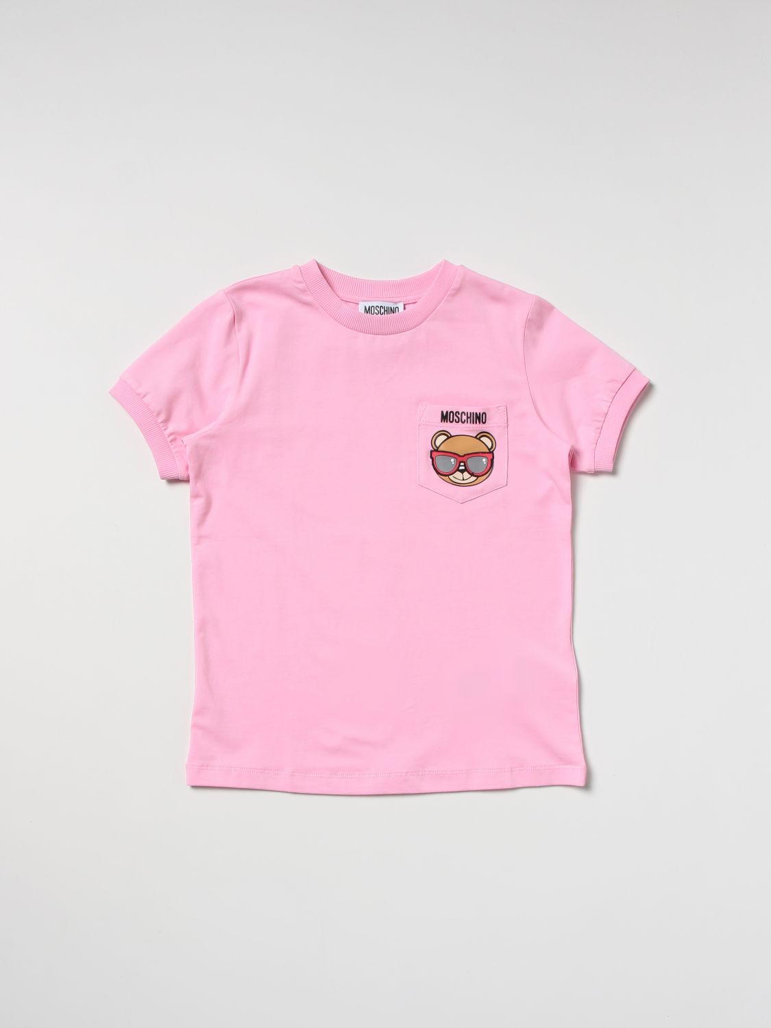 MOSCHINO KID: t-shirt with logo - Pink | Moschino Kid t-shirt ...