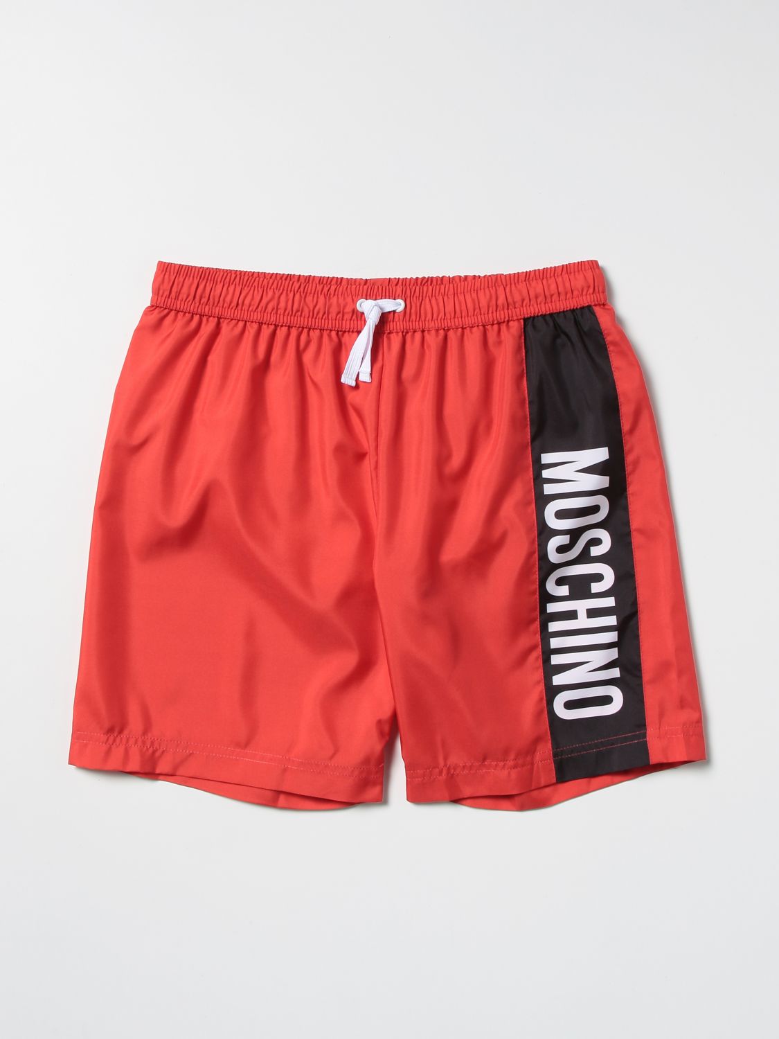 Moschino Kid Kids' Swim Shorts In Red