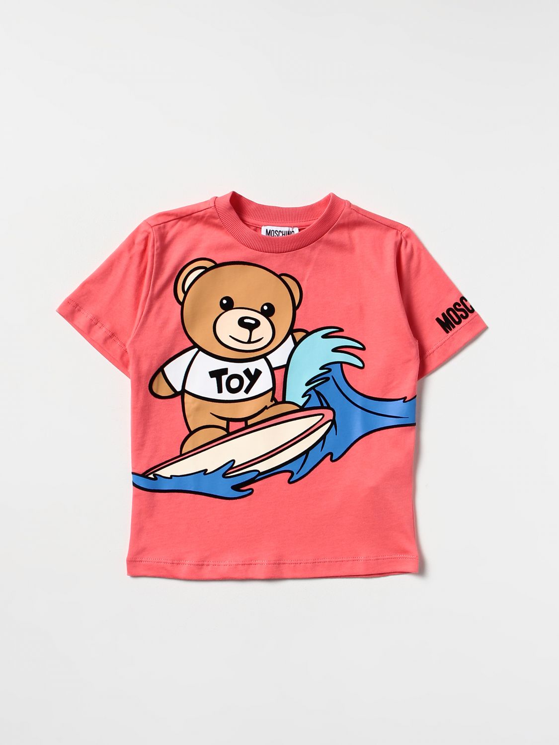 Moschino Kid Kids' T-shirt With Teddy Print In Multicolor