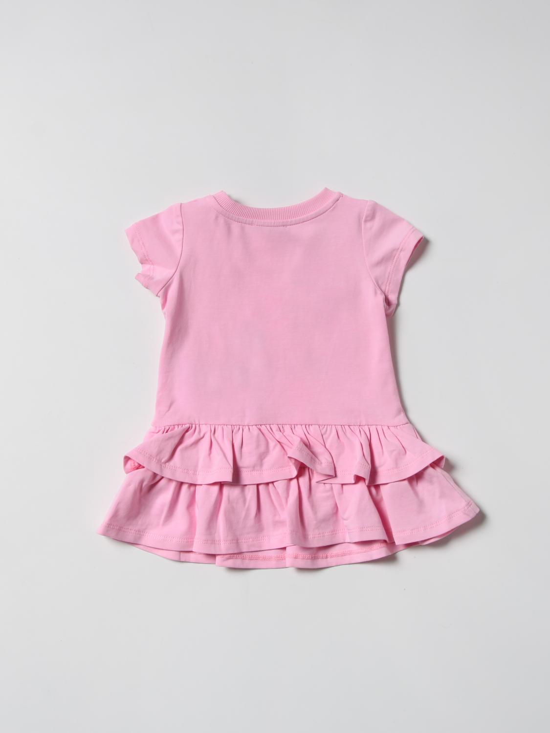 Moschino Baby Outlet dress Pink Moschino Baby romper MCV06YLBA10