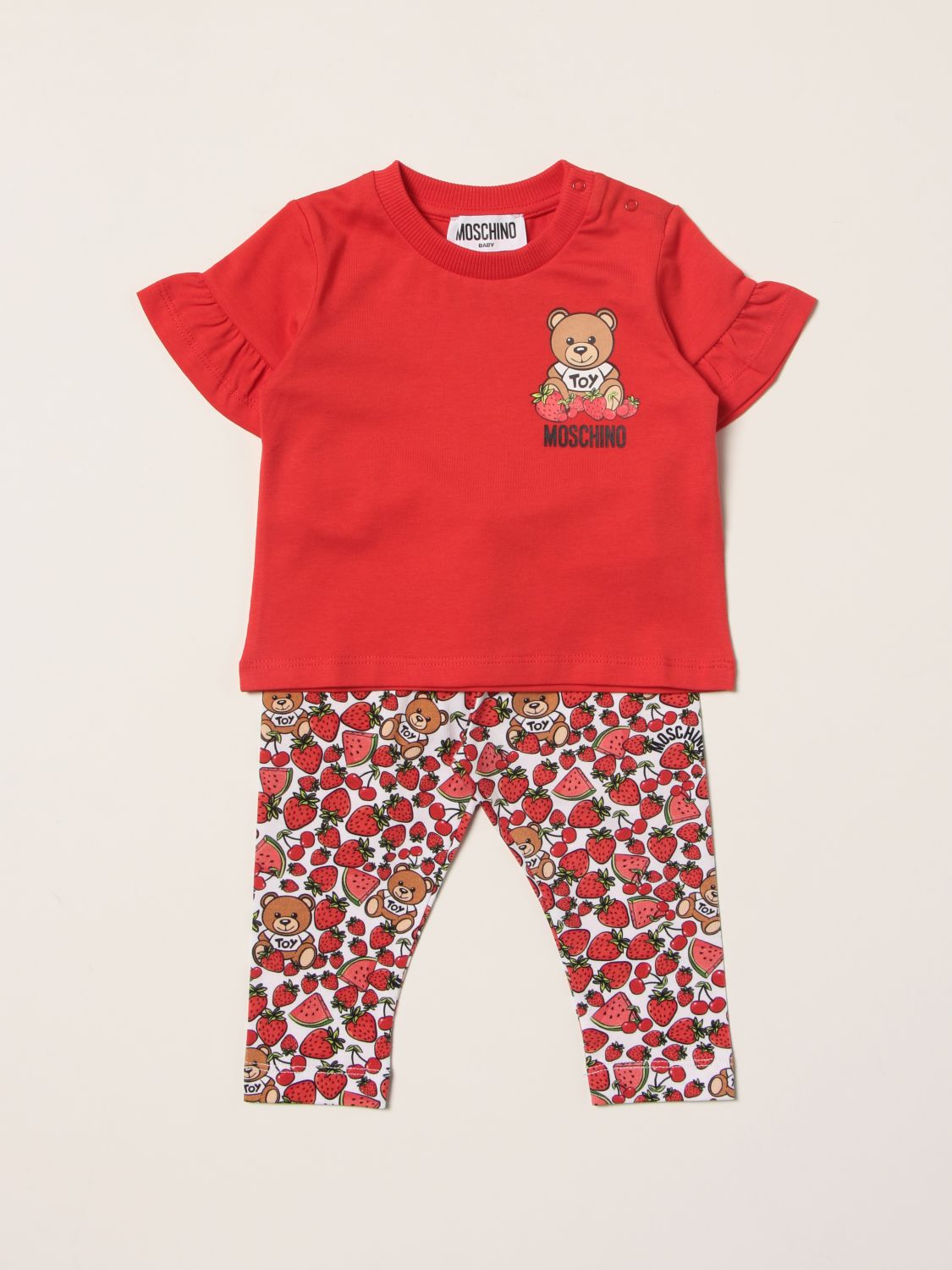 Completo Moschino Baby: Set T-shirt + Leggings Moschino Baby rosso 1