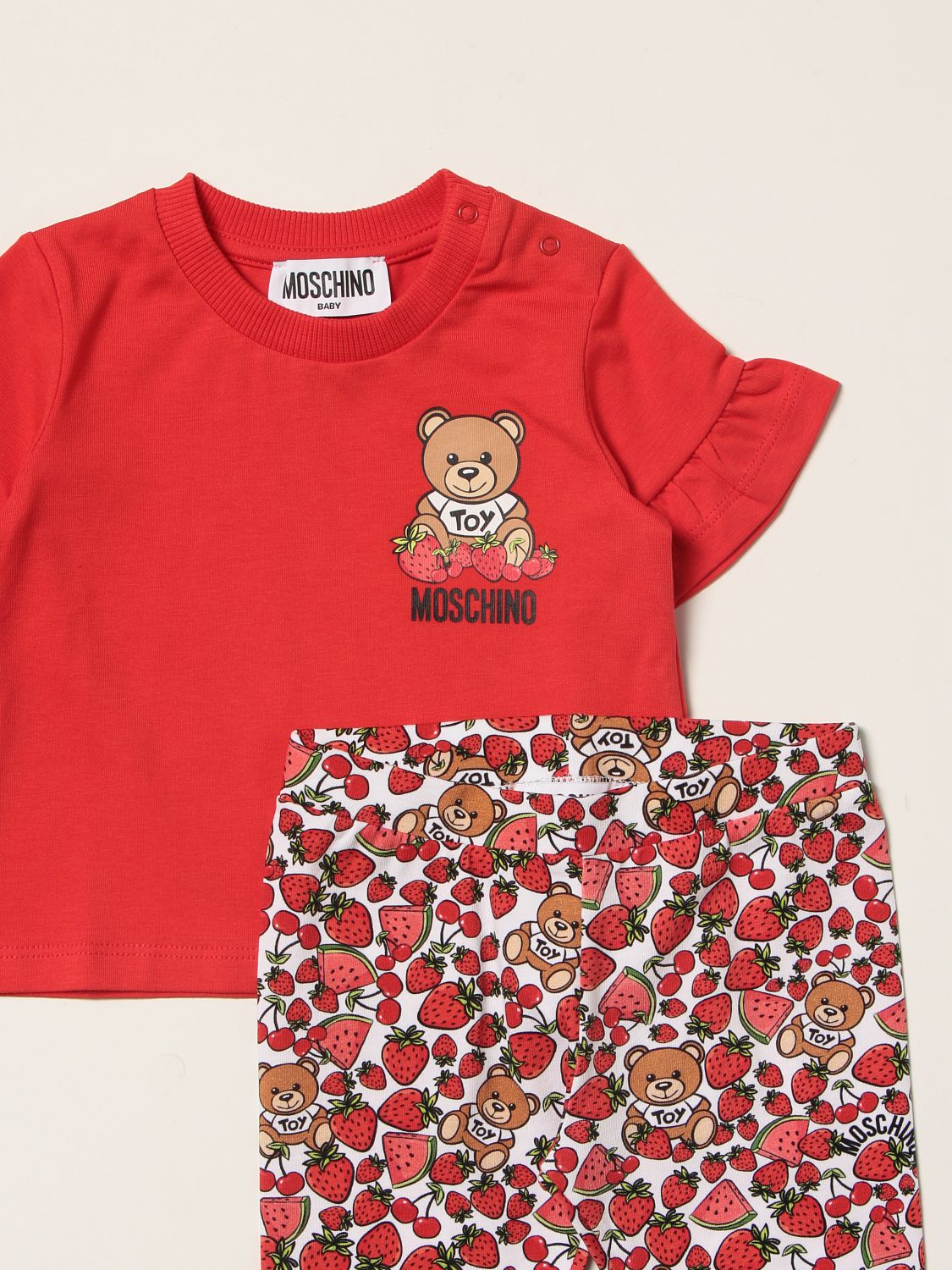 Completo Moschino Baby: Set T-shirt + Leggings Moschino Baby rosso 3