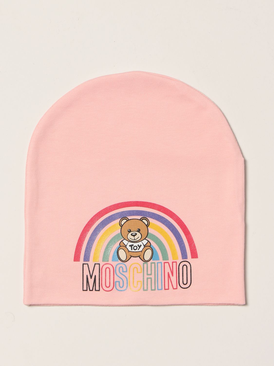 Cappello neonato Moschino Baby: Cappello a berretto Moschino Baby con Teddy Bear Rainbow rosa 1