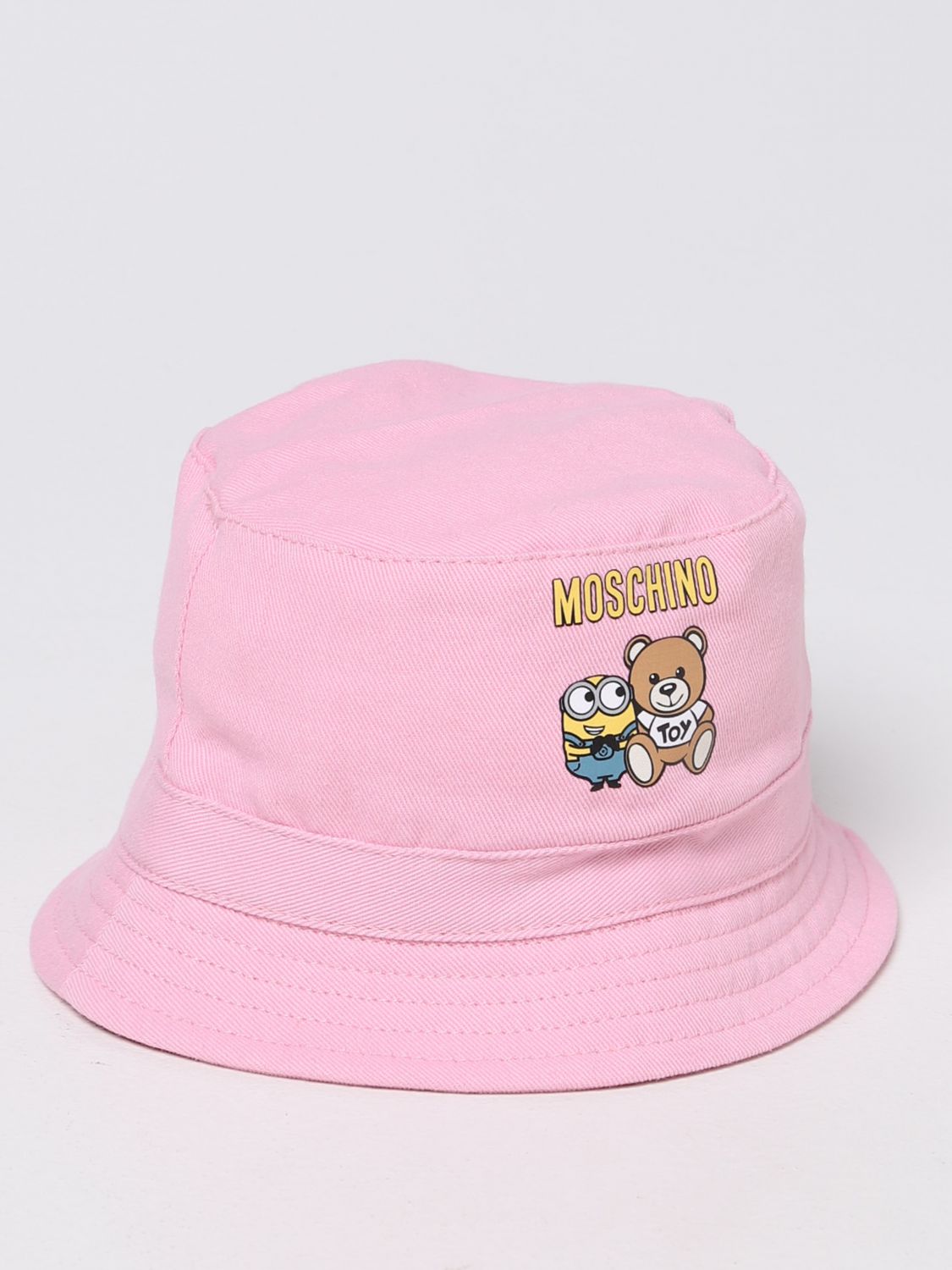 Cappello neonato Moschino Baby: Cappello da pescatore Moschino Baby con Teddy e Minions rosa 1
