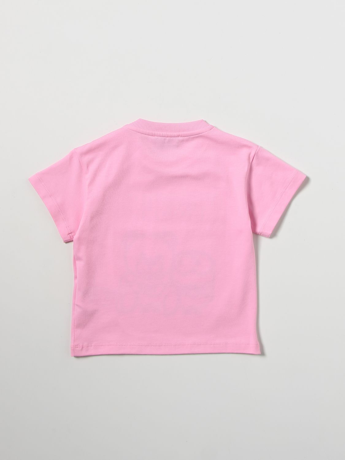 T-shirt Moschino Baby: T-shirt Moschino Baby in cotone con logo Teddy rosa 2
