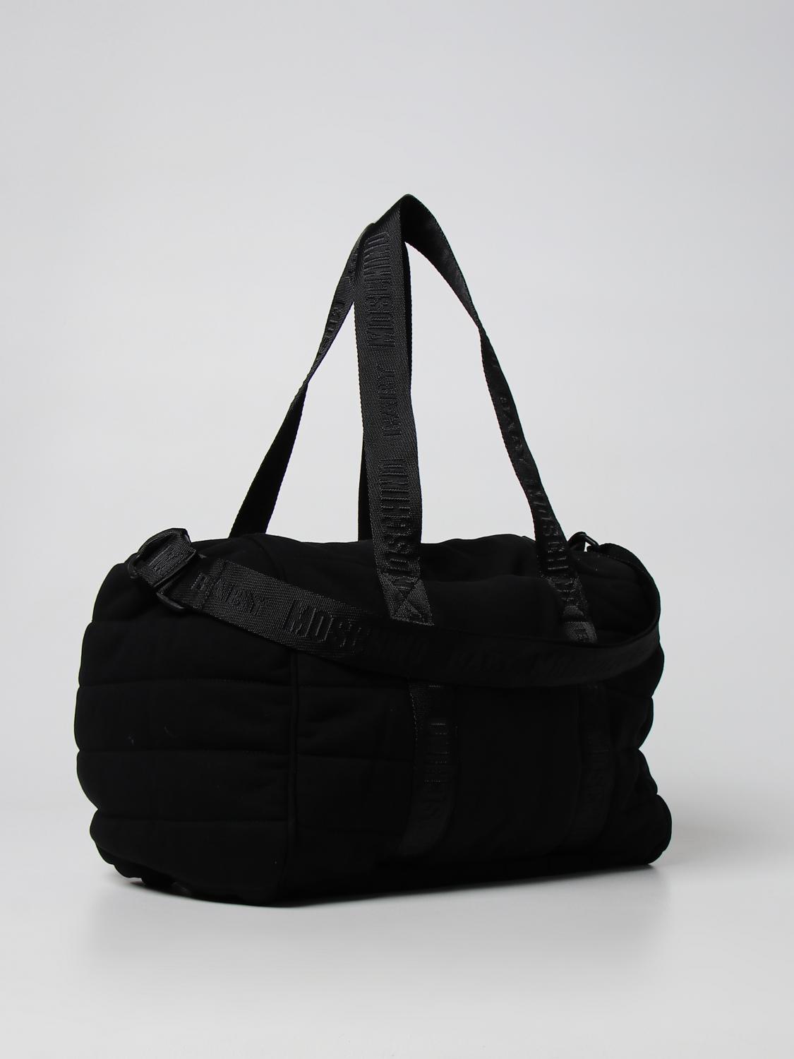 MOSCHINO BABY printed fabric diaper bag with teddy bear Black