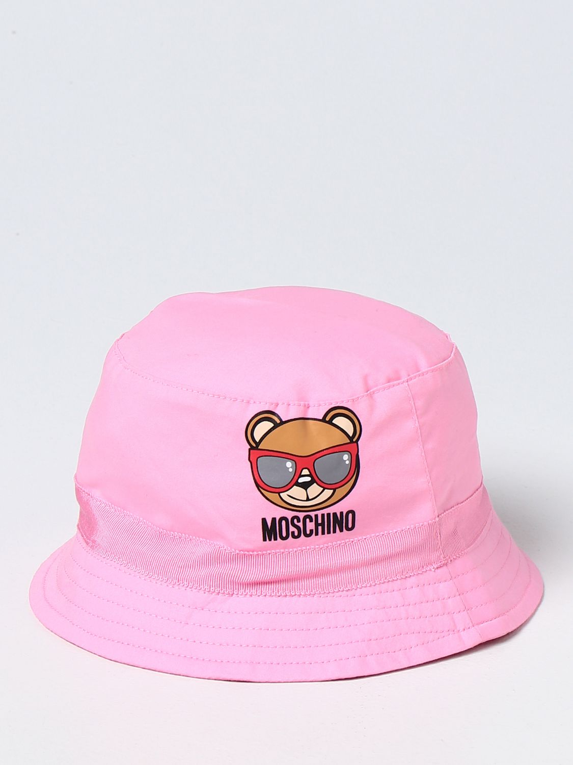 Cappello neonato Moschino Baby: Cappello da pescatore Moschino Baby in cotone rosa 1