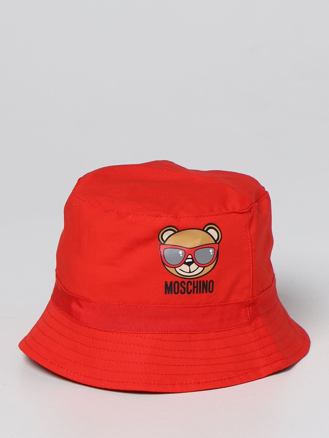 Cappello neonato Moschino Baby: Cappello da pescatore Moschino Baby in cotone rosso 1