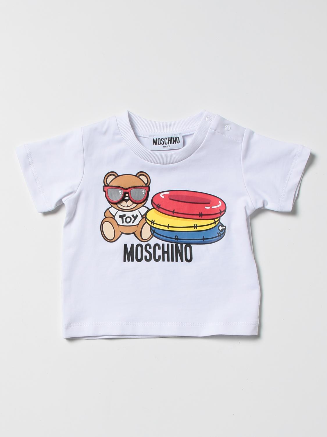 Moschino Baby Outlet tshirt with Teddy print White Moschino Baby