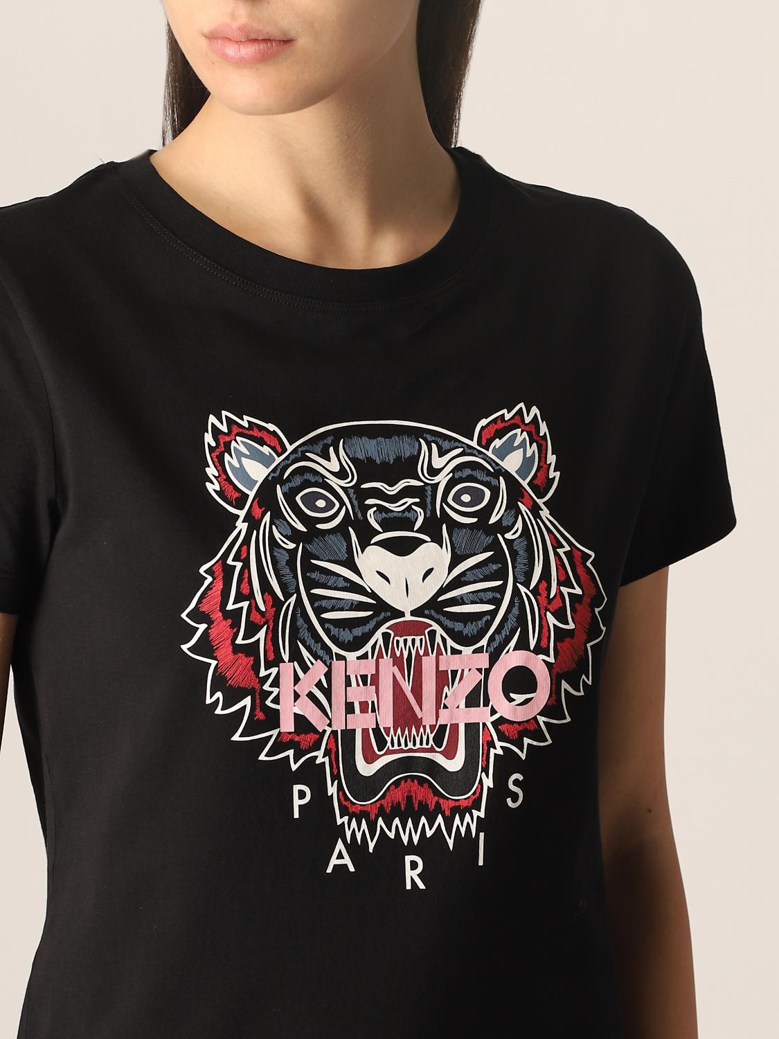 KENZO：Tシャツ レディース - ブラック | GIGLIO.COMオンラインのKenzo