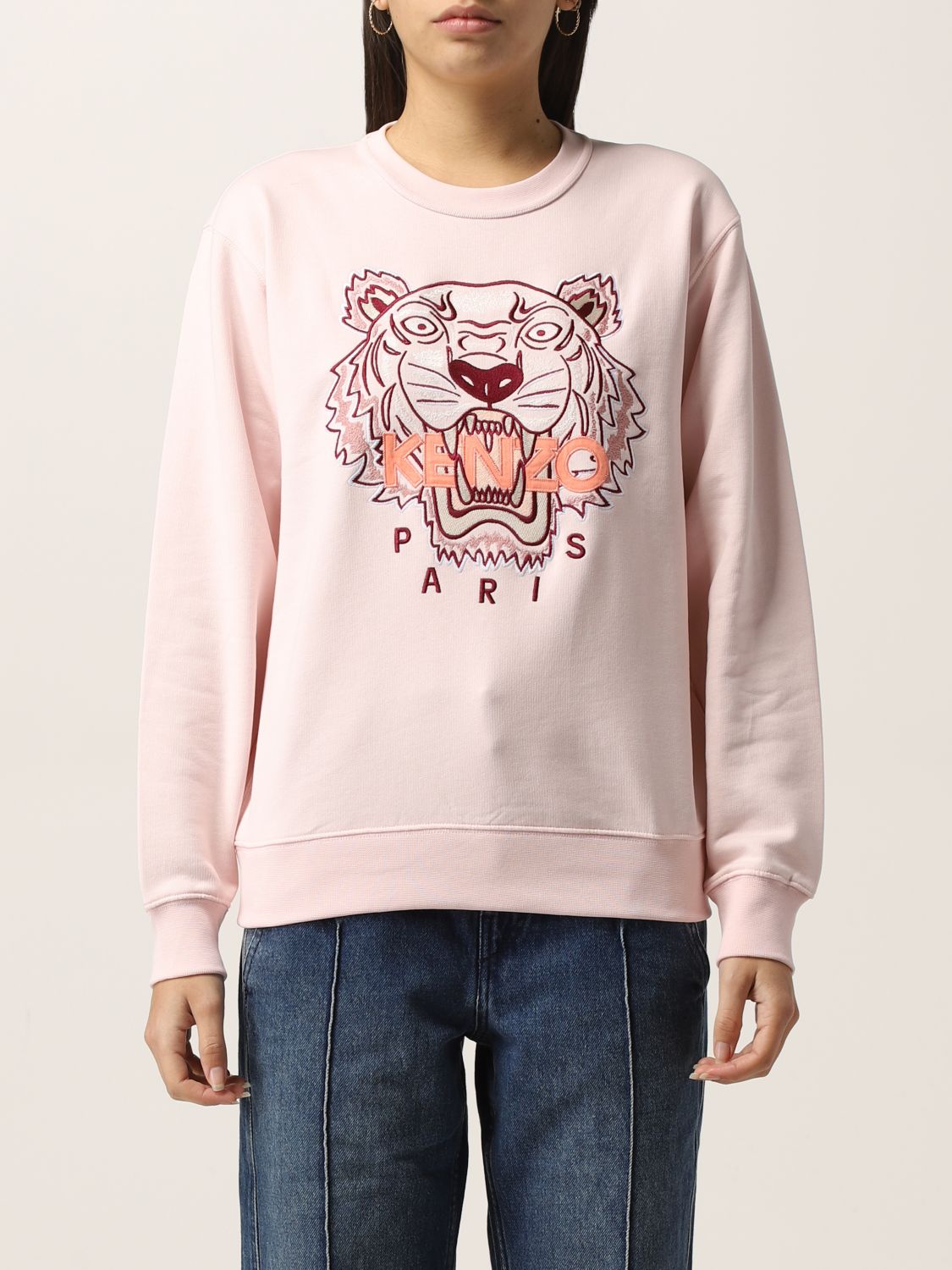 straf schroef hel KENZO: cotton T-shirt with Tiger - Pink | Kenzo t-shirt FC52SW8244XL online  on GIGLIO.COM