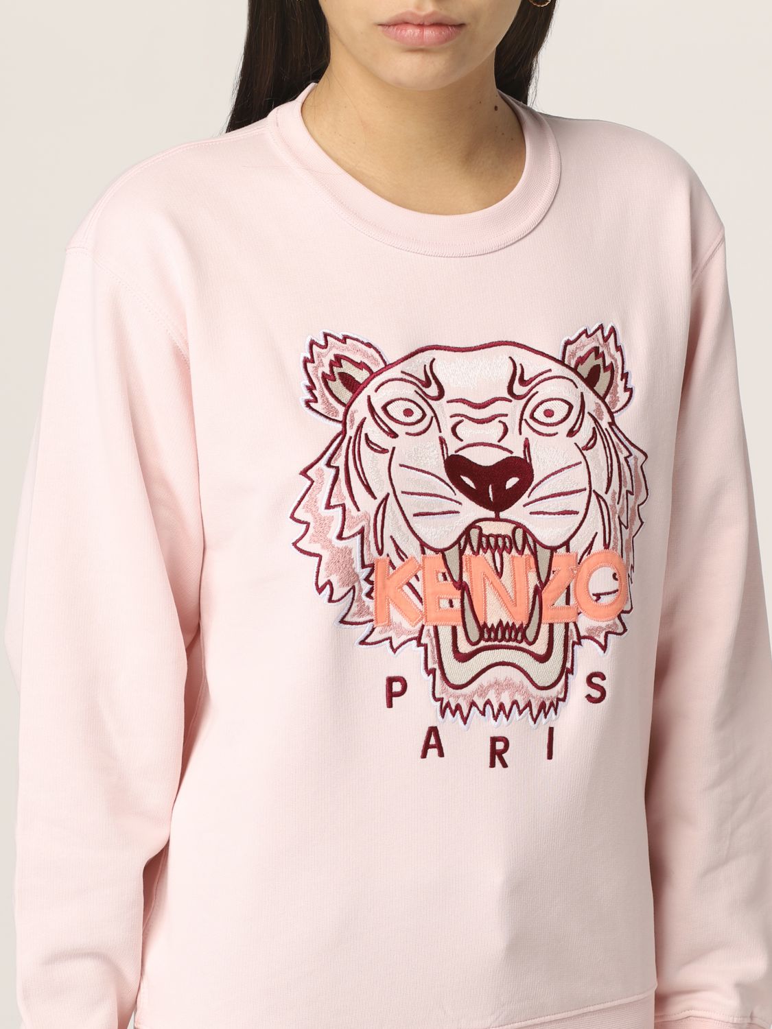 Leeg de prullenbak lancering massa Kenzo Outlet: cotton T-shirt with Tiger - Pink | Kenzo t-shirt FC52SW8244XL  online on GIGLIO.COM