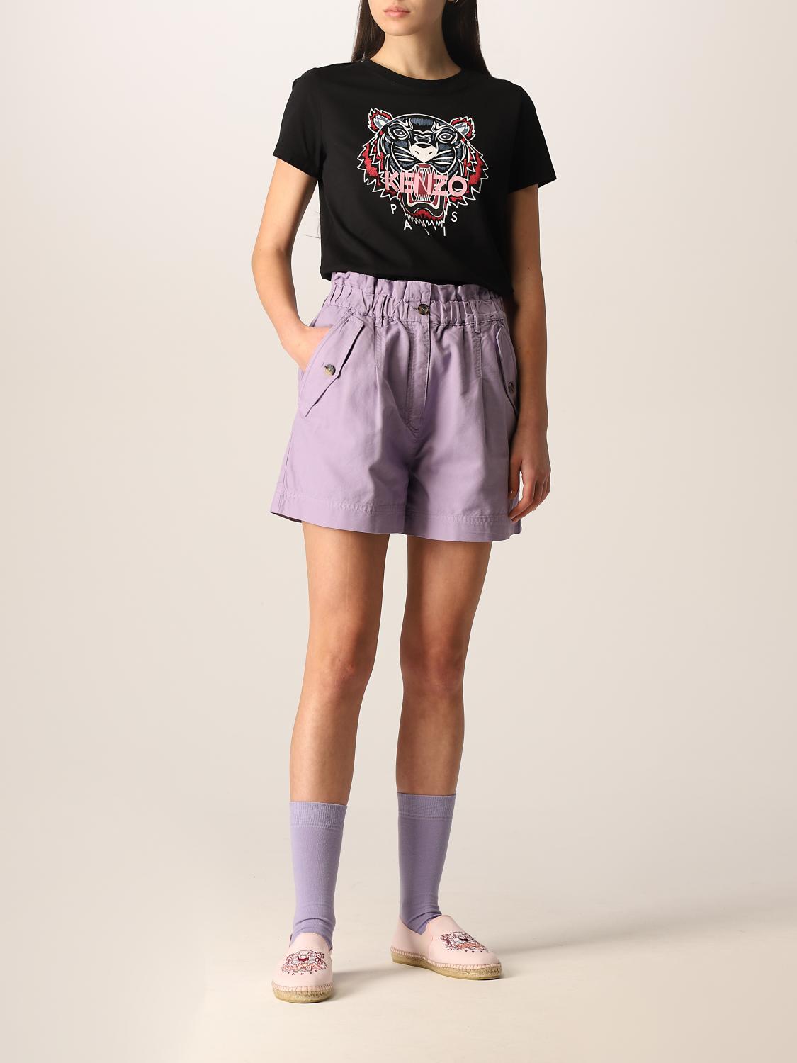 KENZO: cotton shorts - Lilac | Short Kenzo FC52SH0619CB GIGLIO.COM