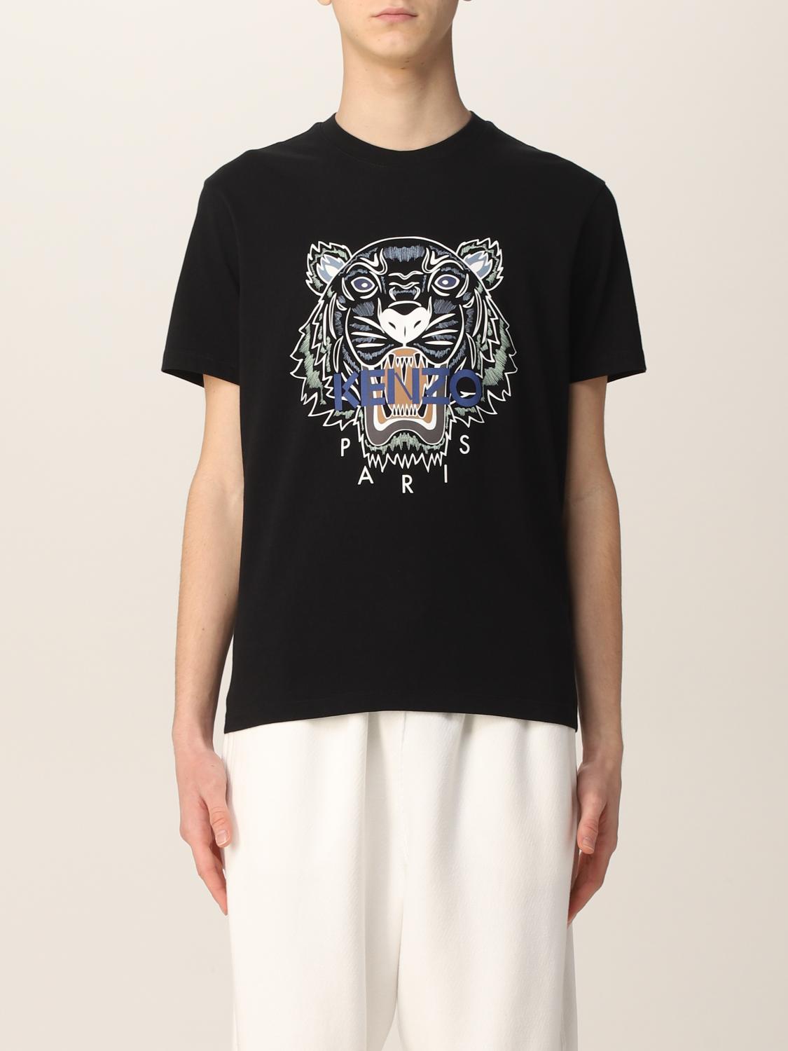 Kenzo cotton T-shirt with logo and Tiger