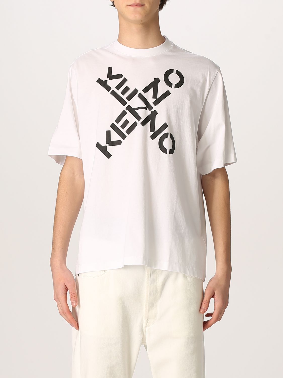 T-shirt Kenzo: T-shirt Kenzo in cotone con logo bianco 1