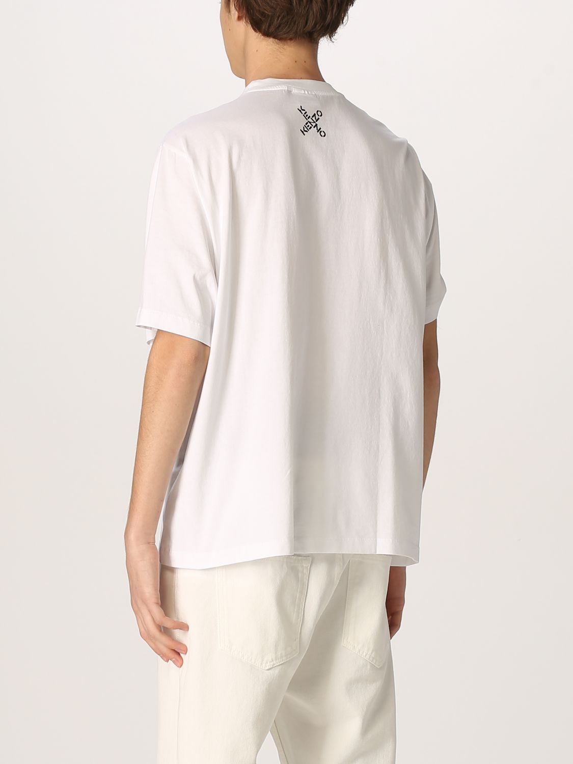 T-shirt Kenzo: T-shirt Kenzo in cotone con logo bianco 3