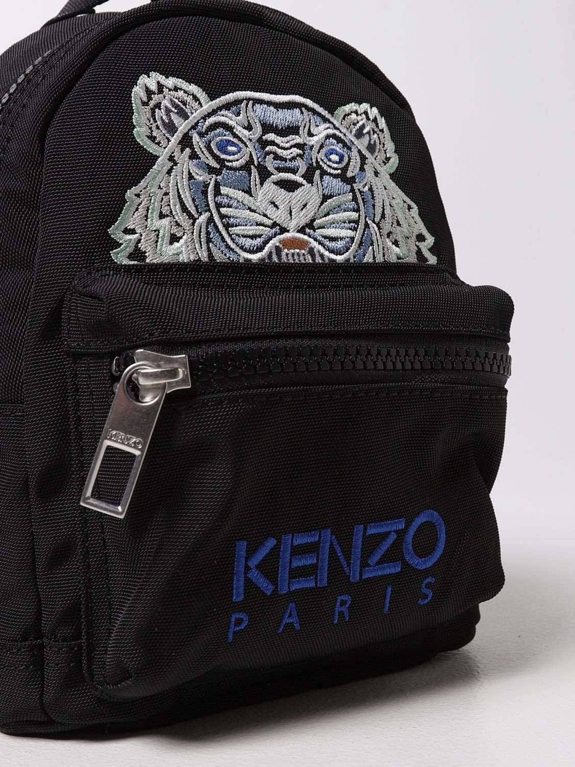 Backpack Kenzo: Kenzo backpack in technical canvas with embroidered Tiger black 3