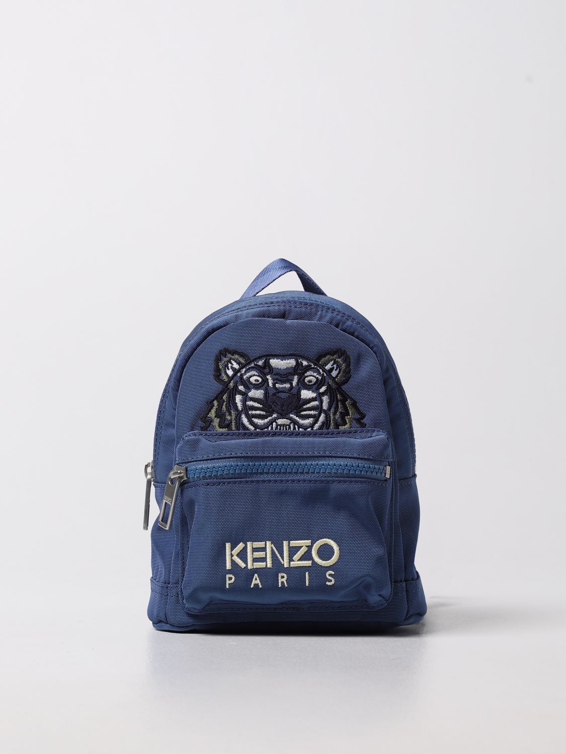 Zaino Kenzo: Zaino Kenzo in tela tecnica con Tigre ricamata blue 1