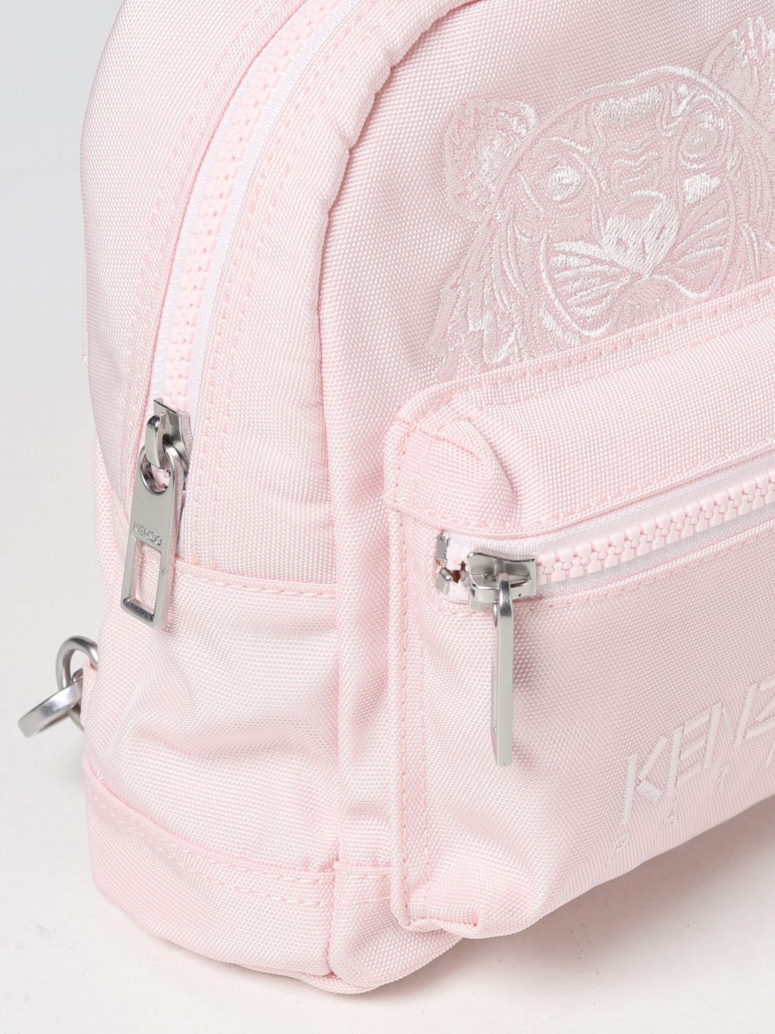 Backpack Kenzo: Kenzo backpack in technical canvas with embroidered Tiger pink 3