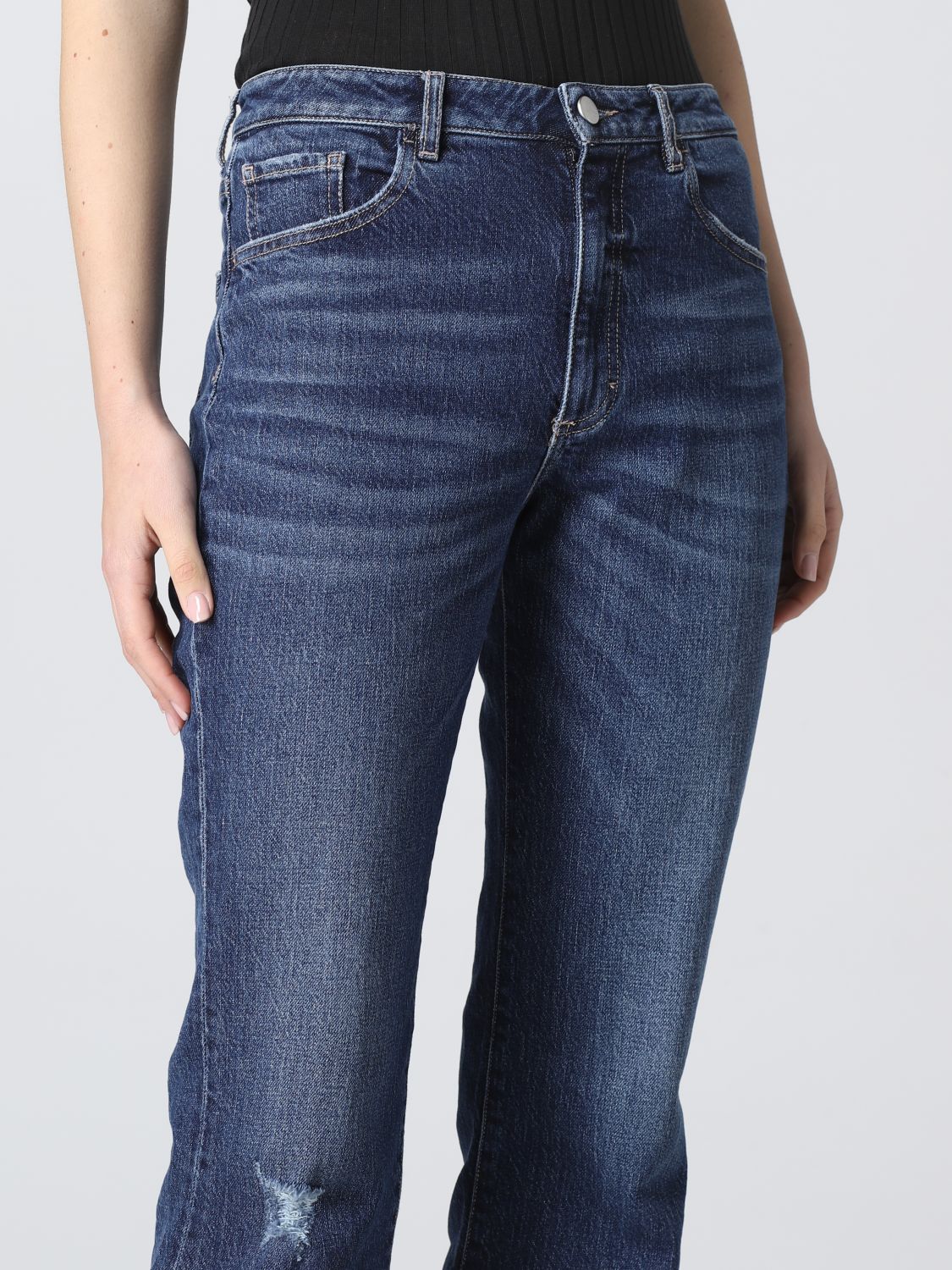 Jeans Icon Denim Los Angeles: Icon Denim Los Angeles cropped jeans in washed denim denim 3