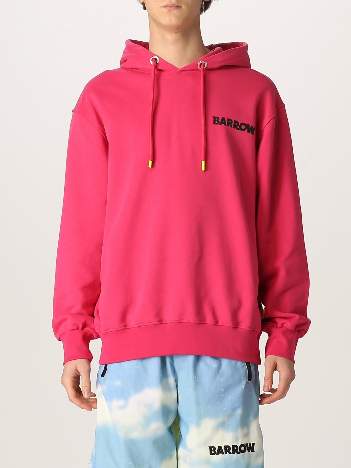 BARROW: Felpa in cotone con logo e Smile - Fuxia | Felpa Barrow 031301  GIGLIO.COM