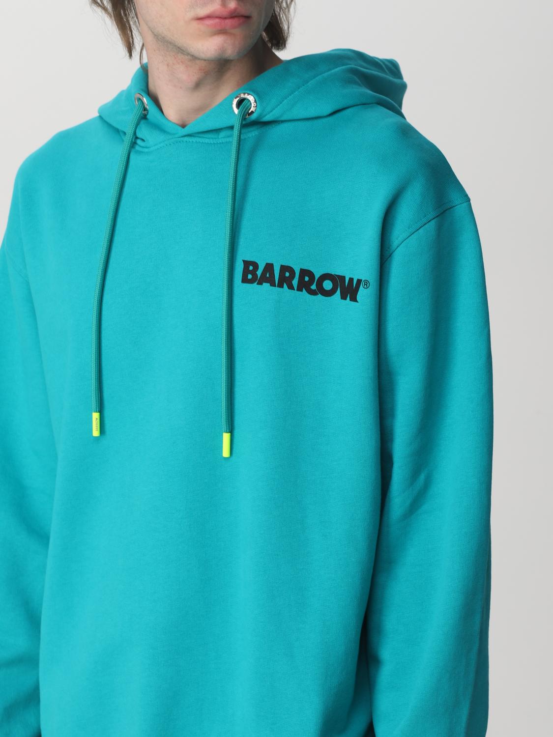 BARROW: Felpa in cotone con logo e Smile - Verde | Felpa Barrow 031301  GIGLIO.COM