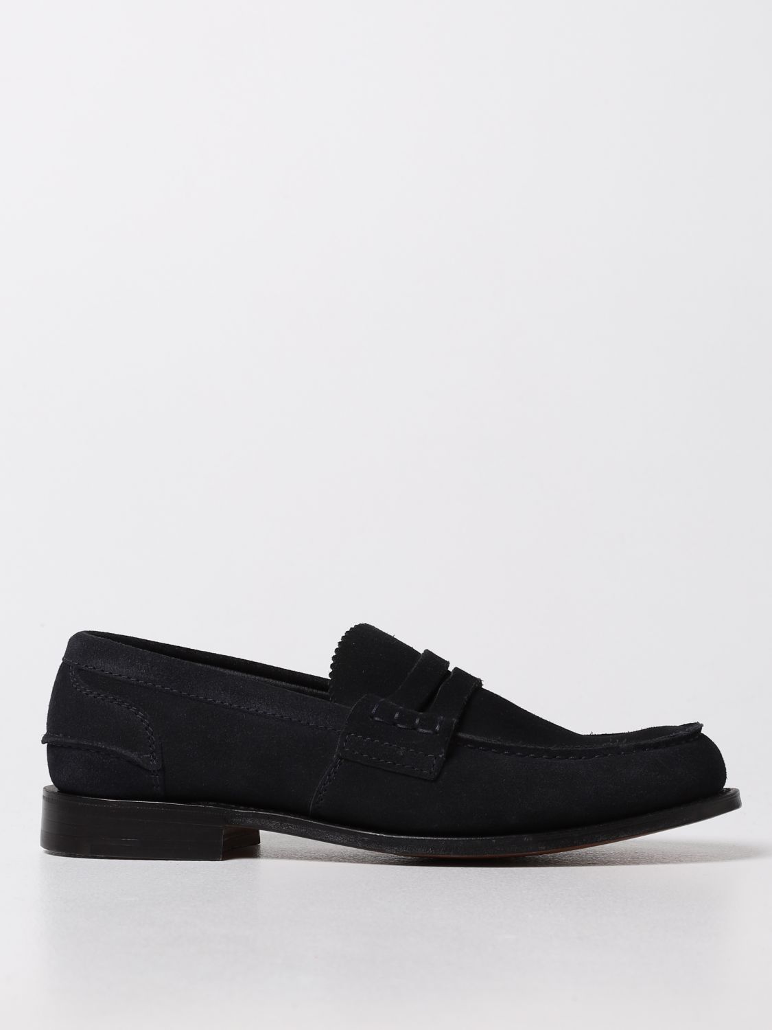 CHURCH'S: Pembrey suede loafers - Blue | Church's loafers EDB0039VE ...