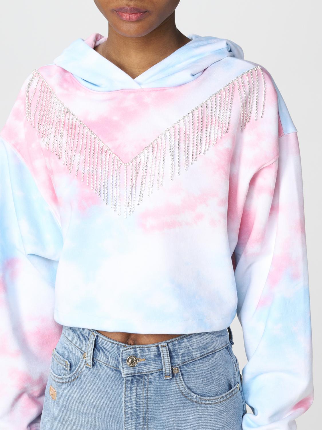 CHIARA FERRAGNI: Felpa con stampa tie dye - Bianco | Felpa Chiara Ferragni  72CBI311FS037 GIGLIO.COM
