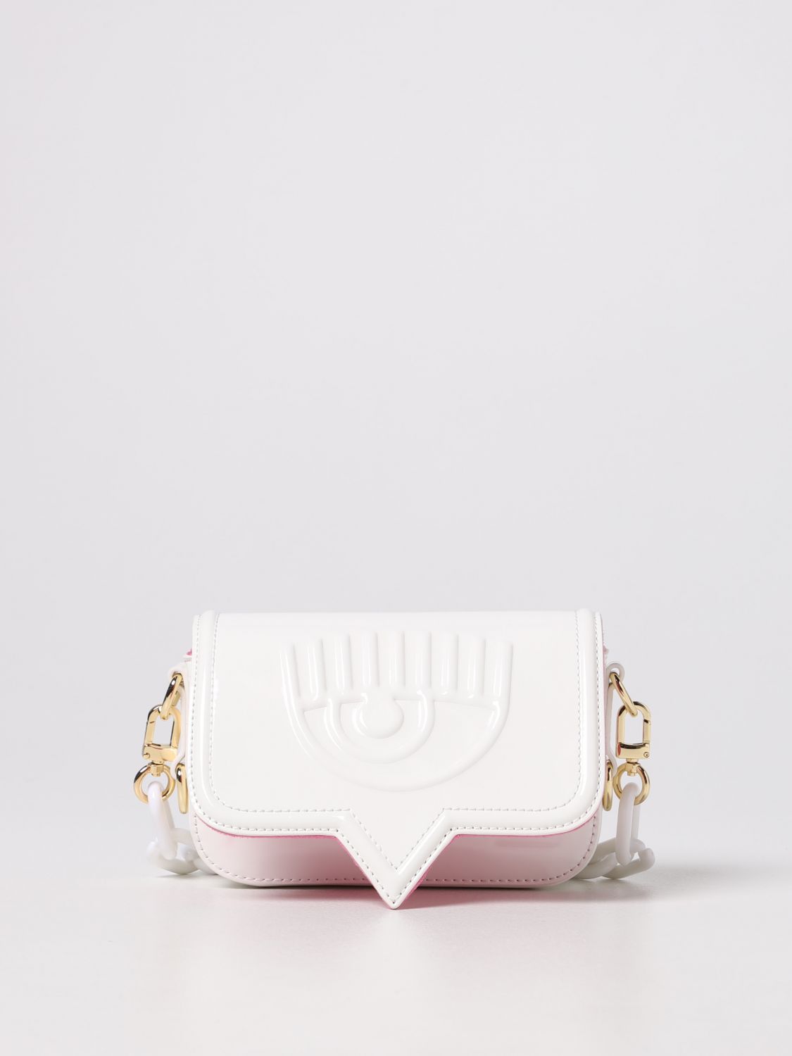 Chiara Ferragni Eyelike Patent Leather Bag In White | ModeSens