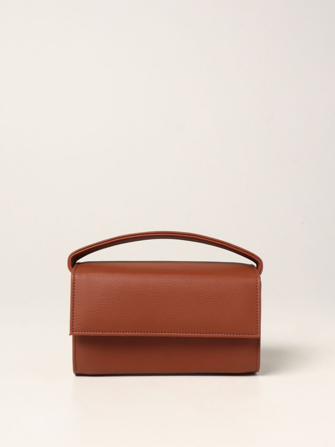 MABASH: bag in textured synthetic leather - Brown | Mabash handbag ...