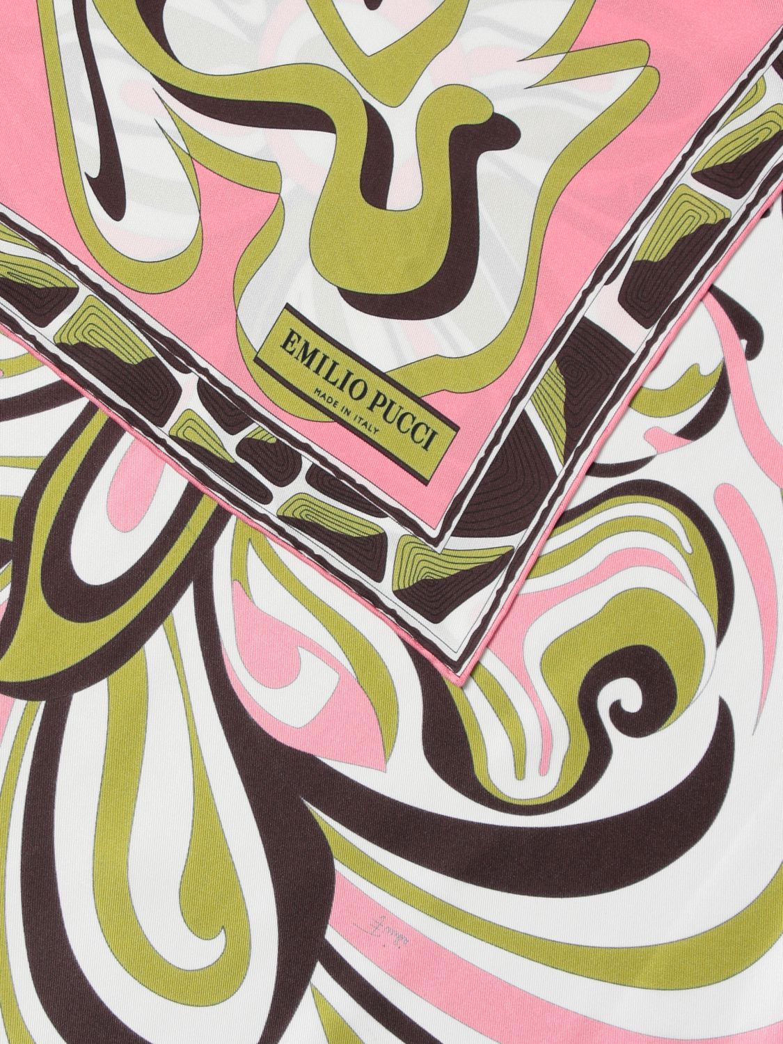 EMILIO PUCCI: neck scarf with print - Pink  Emilio Pucci neck scarf 2HGB23  2HC23 online at