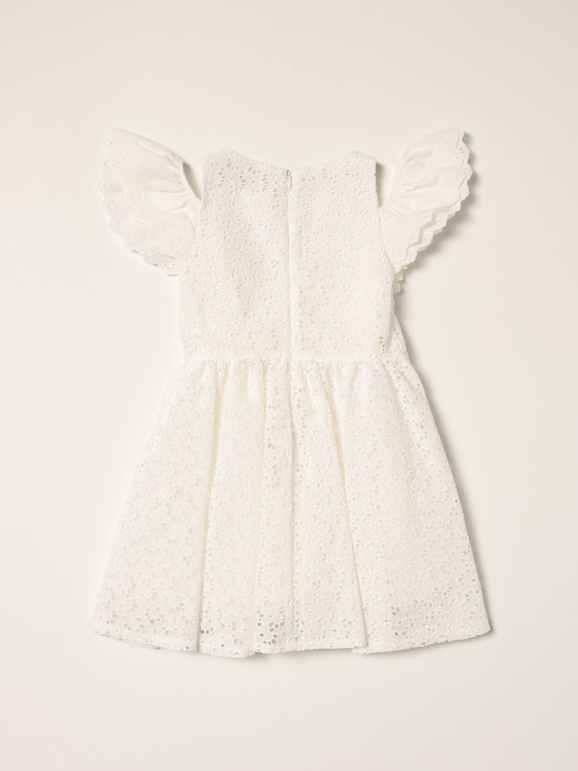 Dress Philosophy Di Lorenzo Serafini: Philosophy di Lorenzo Serafini dress in sangallo cotton white 2