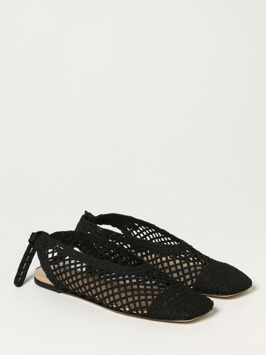 Flat shoes Hereu: Losia Hereu slingback in mesh fabric black 2