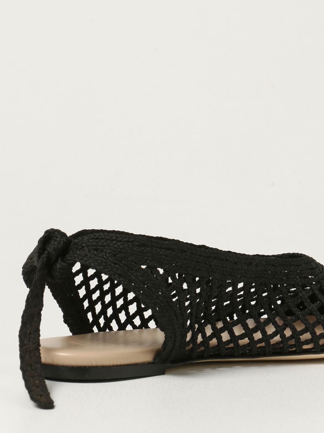 Flat shoes Hereu: Losia Hereu slingback in mesh fabric black 3