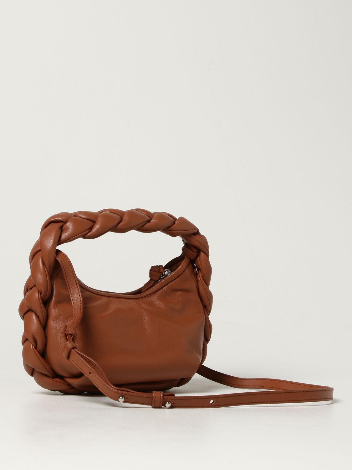 Hereu Espiga Mini Leather Shoulder Bag In Brown