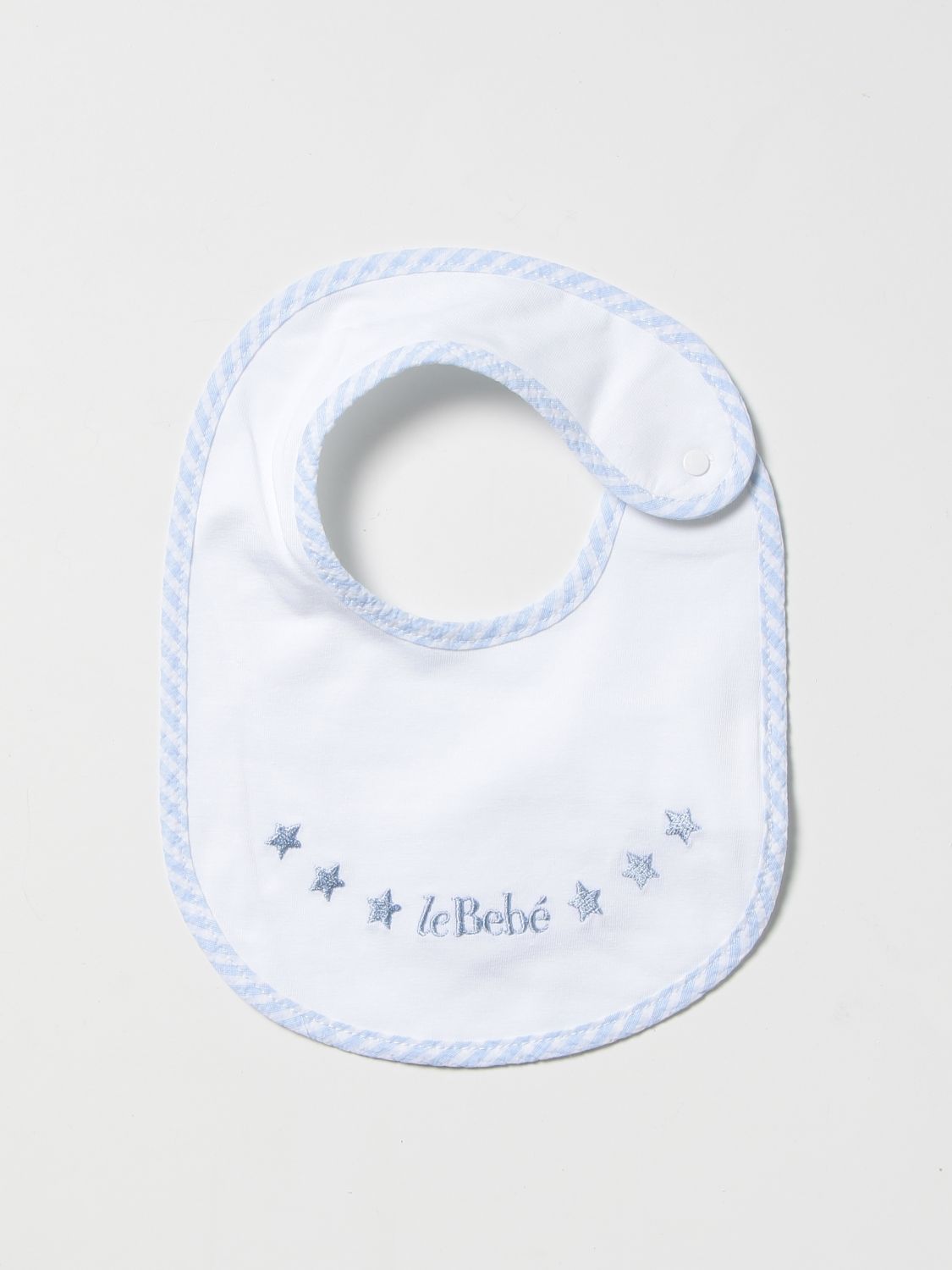 Bavaglini Le Bebe': Bavaglino Le Bebé con logo ricamato bianco 1