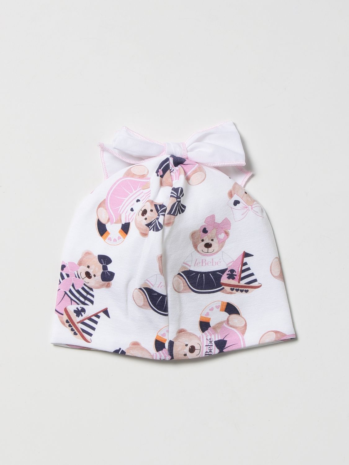 Cappello neonato Le Bebe': Cappello a berretto Le Bebé stampato rosa 2
