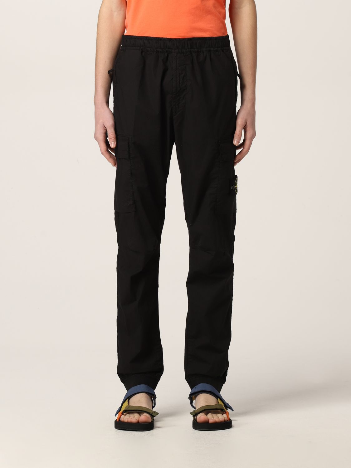 Pantalone cargo in cotone stretch con logo Giglio.com Bambino Abbigliamento Pantaloni e jeans Pantaloni Pantaloni cargo 